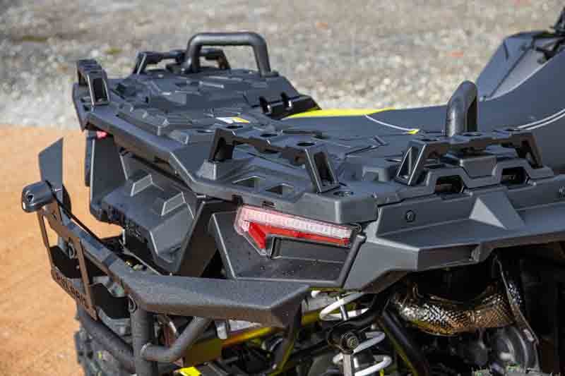 prueba polaris sportsman xp 1000 s 2022 detalle soporte carga trasero