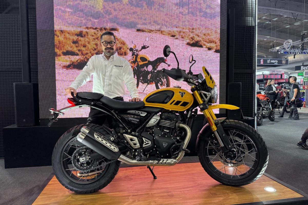 Fotos SIMM 2025: Triumph sorprendió con el lanzamiento de la nueva Scrambler 400 XC, más aventurera